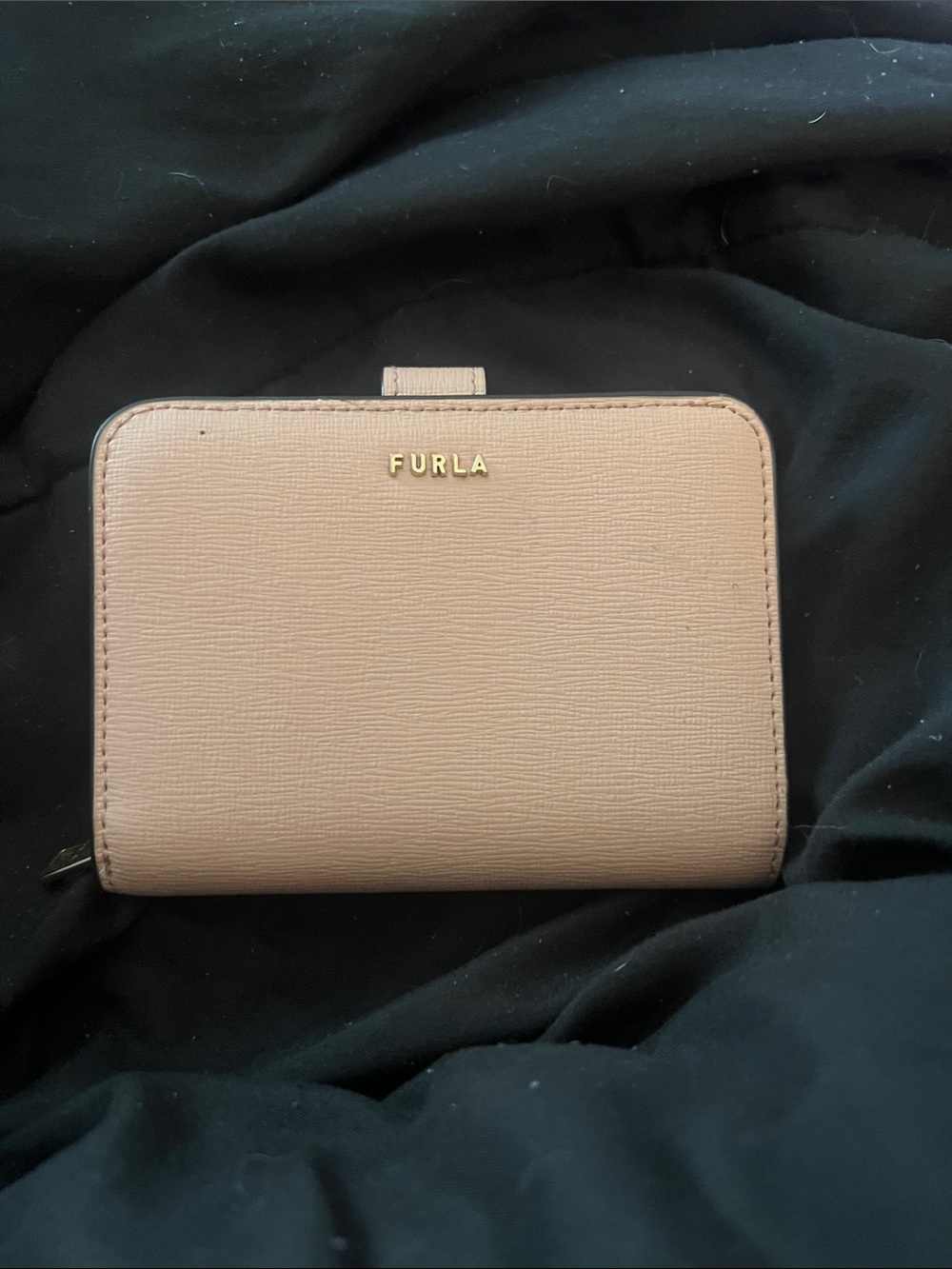 Furla Blush Saffiano Zip Around Wallet with Tab Snap